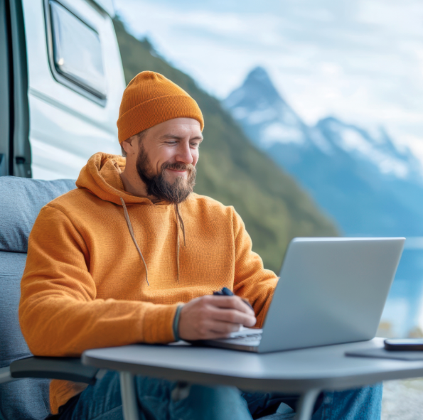 Digital nomad med husbil
