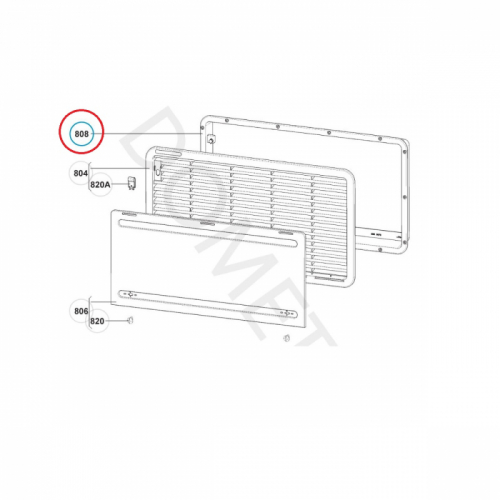 Product Image for Ram för ventilationsgaller LS330 färg grå 273x434 mm