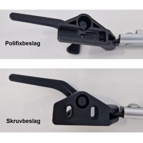 Product Image for Fönsterhållare Polifixbeslag L280mm Höger Polivitrum