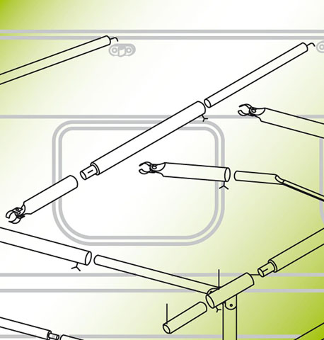 Product Image for Överliggare stål ø22 mm, 170-260cm