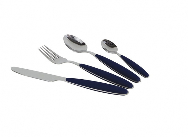 Product Image for Bestickset 16 delar rostfritt stål marinblå Gimex