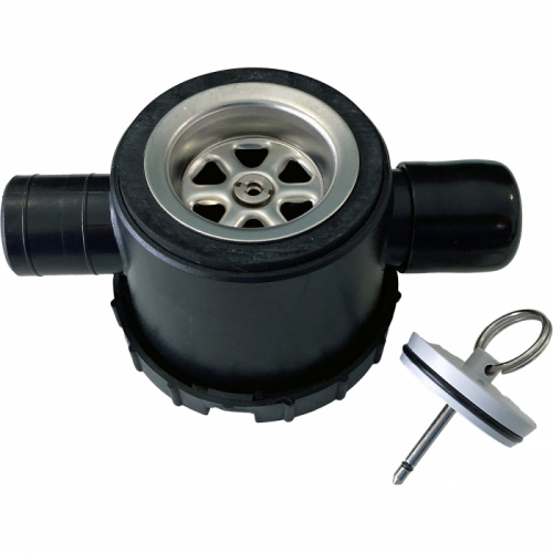 Product Image for Avloppsbeslag två ansl. ø25mm, diskpropp ø39mm