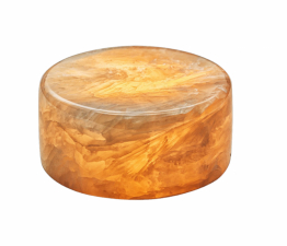 Bordsljus äkta marmor bärnstensfärgad 4 cm