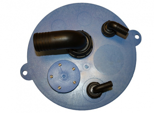 Anslutningsplatta till färsk/gråvattentank