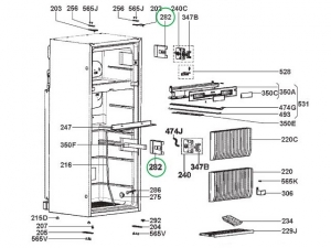 Kåpa-, täck- dörrlås, belysning Dometic