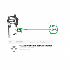 Gasanslutning med kopplingsmutter Dometic