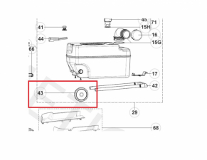 Hjul till kassett CT 3110 Dometic