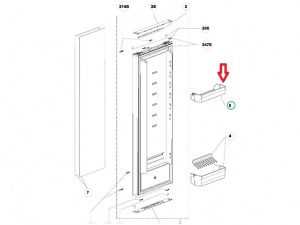 Kylskåpshylla/Dörr Dometic 2-pack