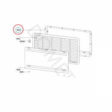 Ram för ventilationsgaller LS330 färg grå 273x434 mm