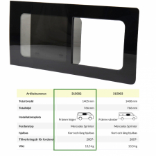 Skjutfönster höger Mercedes Sprinter, VW Crafter 2007-