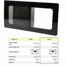 Skjutfönster Höger Fiat Ducato 07-