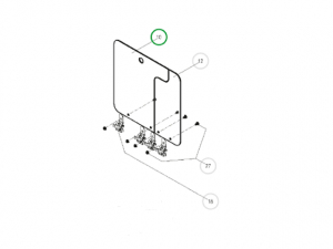 Glaslock vänster RAL9005 CE09-DF/HY