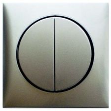 Strömbrytare Dubbel Matt Krom