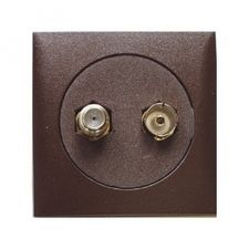 Uttag Tv/Kabel-Tv Brun