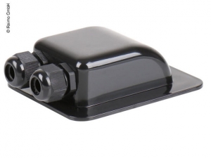 Kabelgenomföring Svart Dubbel