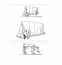 Uppblåsbart förtältstöd till A-måtts förtält Dometic