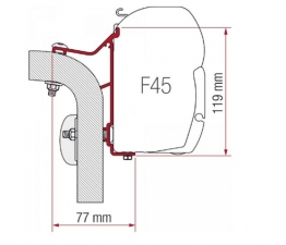 Markisadapter Fiamma Hymer Van/B2  350 cm
