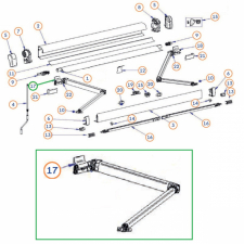 Thule Arm Spring Vänster 400-450 cm Markis 4900