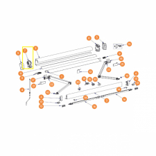 Ändbeslag vänster, vit till 4900