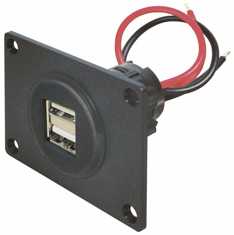 USB-dubbeluttag 12-24V - 5V/5A