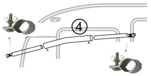 Takstång böjd mitten