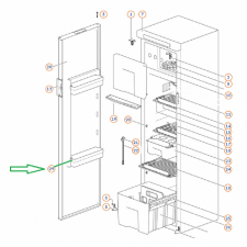 Hylla dörr vit N3142 Thetford