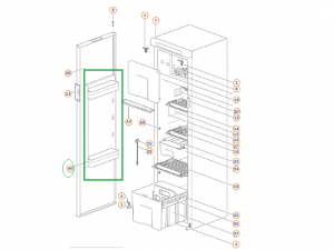 Hylla dörr Blå N3141 Thetford