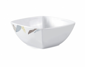 Salladskål 25x25 Khadi vit/brun Bunner