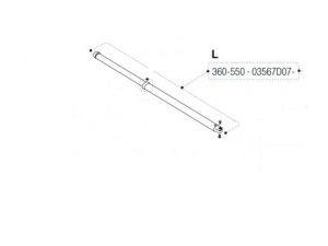 Spännstång CS Zip XL Vänster 360-550 cm