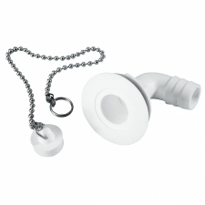 Avloppsbeslag vinklat ansl. ø19mm med kedja och propp