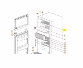 Hyllgaller frysfack 404x238,5mm till Thetford