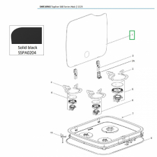Glaslock SHB169XX svart Thetford