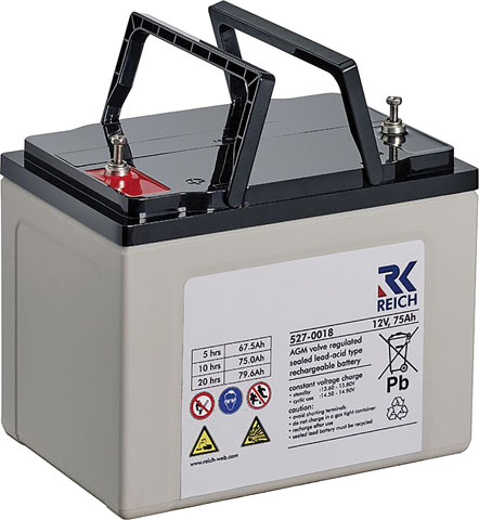 Energipaket L Reich AGM 75-12 laddningsregulator c-Go 10A