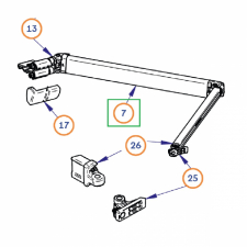Arm vänster Omnistor 6300 L300/500cm
