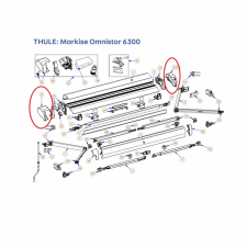 Ändkåpaor höger+vänster svart 6300