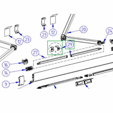 Ändskydd till spännarm Vä/Hö Omnistor 6300