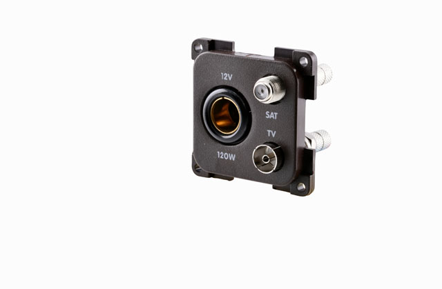 12V-uttag, DIN TV SAT brun, 1 st. SB