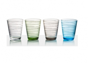 Glas 300ml SAN Brunner Onda 4 stk