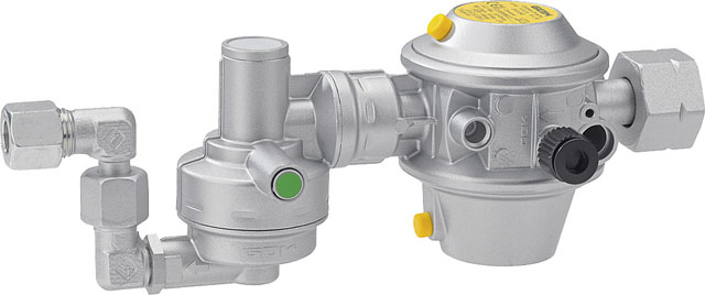 Gastryck-styrsystem GOK Caramatic DriveOne med tankplåt 90° 30 mbar 1