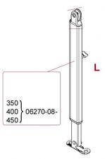 Stödben F45S Vänster 350-450 cm