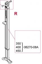 Stödben F45S höger 350-450 cm