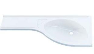 Tvättställ med ho till höger VIT