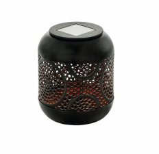 Bordslampa solcellsdriven LED svart/koppar