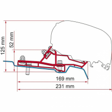 Markisadapapter F80S Ford Transit Van  H2 L2