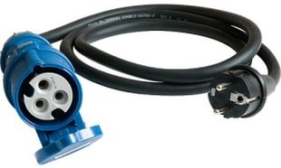 Anslutningskabel 1,5m inkl kontrollampa CEE/Stickpropp