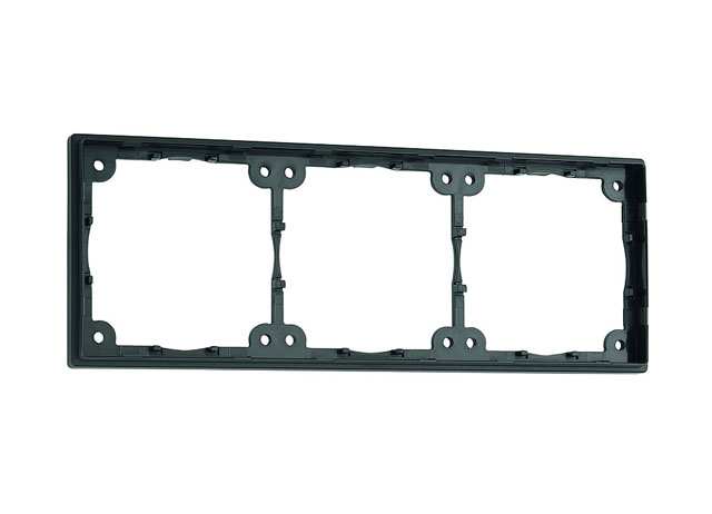 Förhöjningsram, 2-fack, låg 1 st., svart