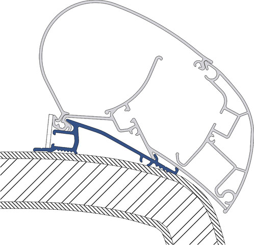 Adapter till takmarkis Dometic PerfectWall 2000 2500 450 cm Hymer SX
