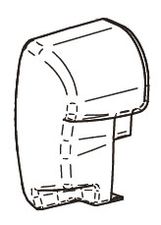 LH ENDCAP MAINHOUSING 8000 vänster vit Nr 18