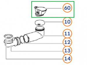 Påfyllningstratt C402 Tank reservdel Thetford