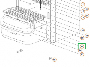 Reservdel Hylla Thetford för kylskåp N100, N104, N109, N110